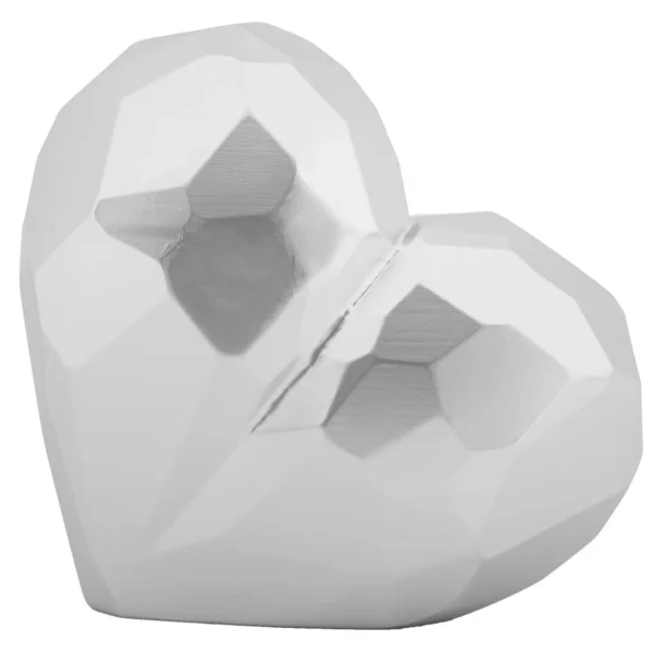 Váza Srdce 18 cm strieborná