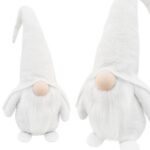 Vianočný škriatok ELF 068 - 50 cm biely