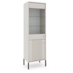 Vitrína Iseo 54 cm kašmír/čierna