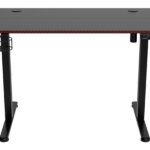 Výškovo nastaviteľný elektrický herný stôl SHADOW GAMER 2.0 LED RGB 120 cm čierny
