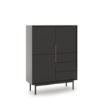 Vysoká komoda Viva 104 cm čierna