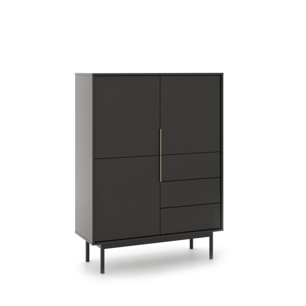 Vysoká komoda Viva 104 cm čierna