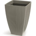 Vysoký kvetináč LATIE štvorcový I 40 cm mocca