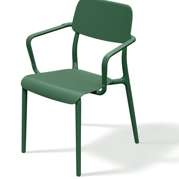 Záhradná stolička Rimos 57 cm s podrúčkami zelená
