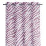 Záves AmeliaHome Fun s priechodkami 140x250 fialový/biely