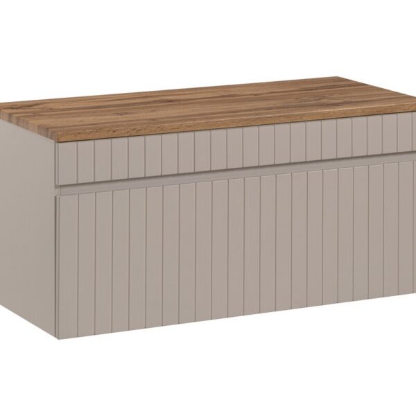 Závesná skrinka Iconic s doskou 80 cm kašmírová/dub coast evoke