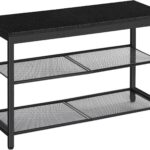 Botník s lavicou Vasagle Arvel 75 cm čierny