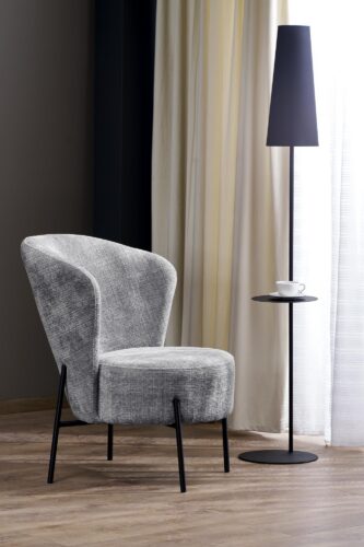 Čalouněné designové křeslo CEZAR šedé Čalouněné designové křeslo CEZAR šedé