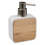 Dávkovač na mydlo NATUREO 200 ml biely/hnedý