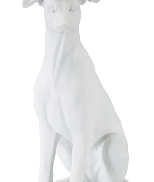 Dekoratívna soška Dog 33 cm biela