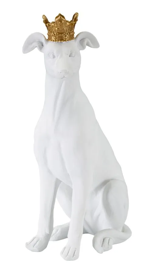 Dekoratívna soška Dog 33 cm biela Dekoratívna soška Dog 33 cm biela