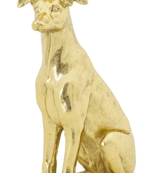 Dekoratívna soška Dog 33 cm zlatá