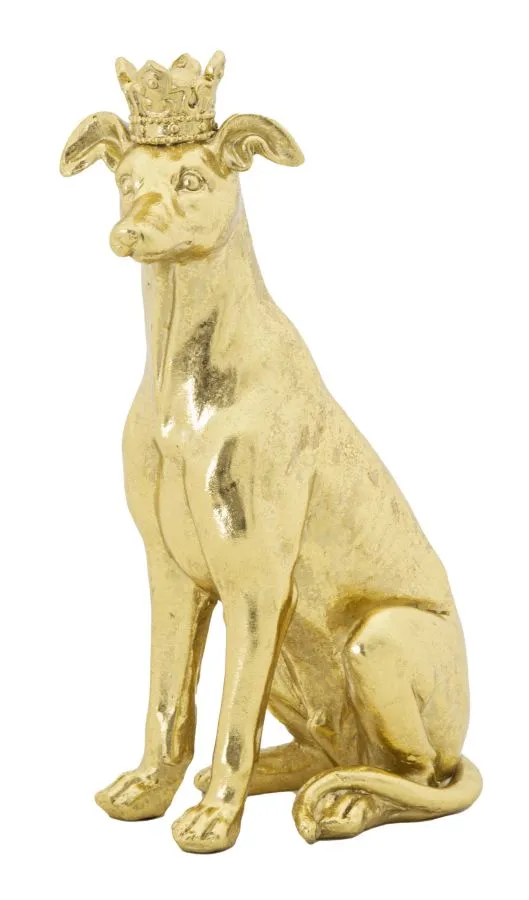Dekoratívna soška Dog 33 cm zlatá Dekoratívna soška Dog 33 cm zlatá