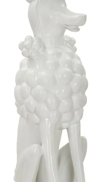 Dekoratívna soška Dog 61 cm biela