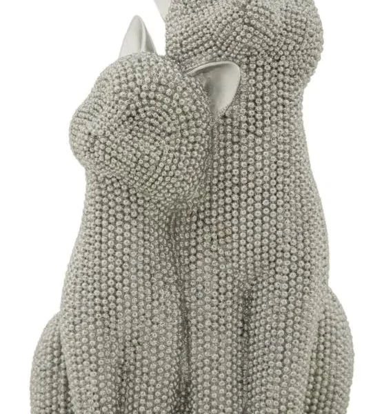 Dekoratívna soška Sparky 21 cm strieborná
