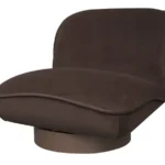 Designové křeslo Nua velur hnědé