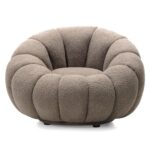 Designové otočné křeslo Venezia bouclé cappuccino