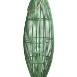 Dřevěná lucerna Lucie II 37x106 cm zelená