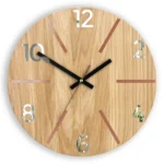 Drevené nástenné hodiny Aksel 33 cm dub - výber z 7 prevedení