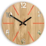 Drevené nástenné hodiny Aksel 33 cm dub - výber z 7 prevedení