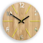 Drevené nástenné hodiny Aksel 33 cm dub - výber z 7 prevedení