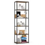 Industriálny regál Lamon 60 cm čierny/dub craft