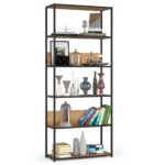 Industriálny regál Lamon 80 cm čierny/dub craft