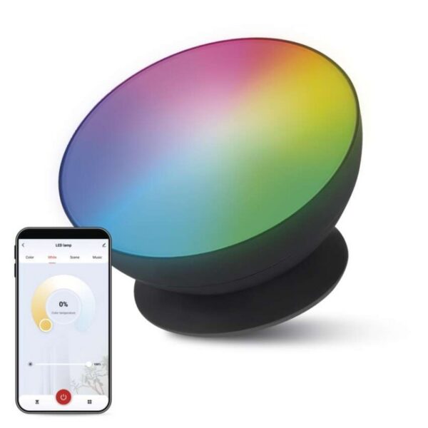 Inteligentná stolová LED ambientná lampa GoSmart čierna
