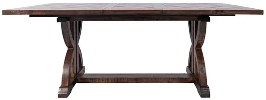 Jedálenský rozkladací stôl Avola 152/198 cm z masívu tmavohnedý