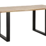 Jedálenský rozkladací stôl Edge 180/280 cm z masívu hnedý/čierny