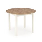 Jedálenský rozkladací stôl RINGO 102/142 cm dub remeselný zlatý/biely
