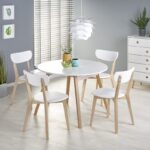 Jedálenský rozkladací stôl Ruden 102/142 cm biely