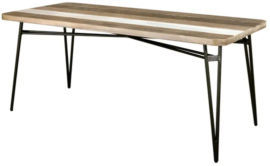 Jedálenský stôl Adesso 180 cm z masívu čierny/hnedý