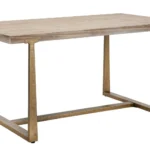 Jedálenský stôl Ankara 150 cm hnedý/zlatý