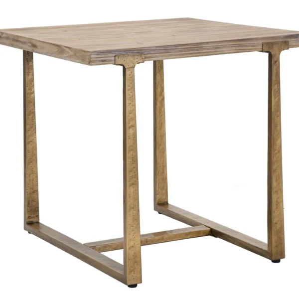 Jedálenský stôl Ankara 80 cm hnedý/zlatý