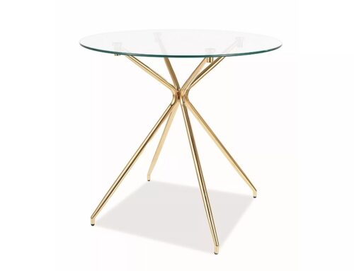 Jedálenský stôl Azalia 80 cm číry/zlatý Jedálenský stôl Azalia 80 cm číry/zlatý