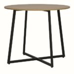 Jedálenský stôl Luna 90 cm dub prírodný/čierny