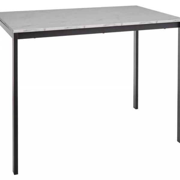 Jedálenský stôl Mario 100 cm mramor/čierny