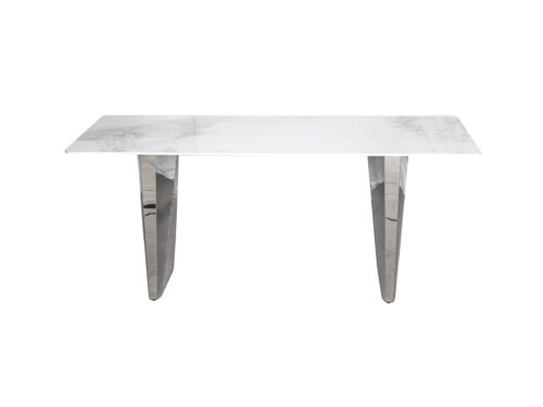 Jedálenský stôl Modig 200 cm strieborný/mramor Jedálenský stôl Modig 200 cm strieborný/mramor