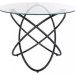 Jedálenský stôl Orbit 100 cm čierny/číry