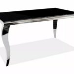 Jedálenský stôl Prince 150 cm čierny/chróm