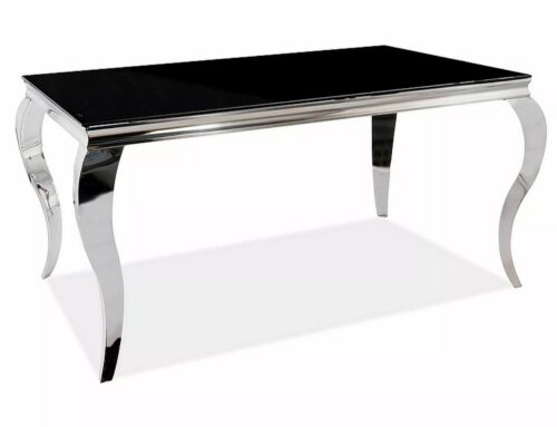 Jedálenský stôl Prince 150 cm čierny/chróm Jedálenský stôl Prince 150 cm čierny/chróm