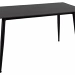 Jedálenský stôl Rion 130 cm keramika čierny mramor/čierny