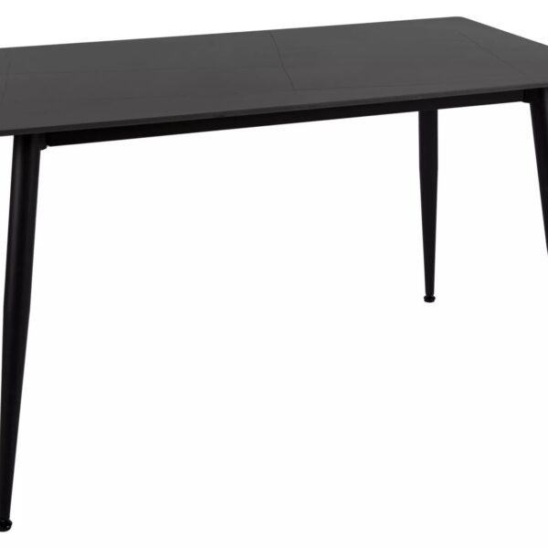 Jedálenský stôl Rion 130 cm keramika čierny mramor/čierny
