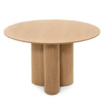 Jedálenský stôl okrúhly Avas 121 cm dub prírodný