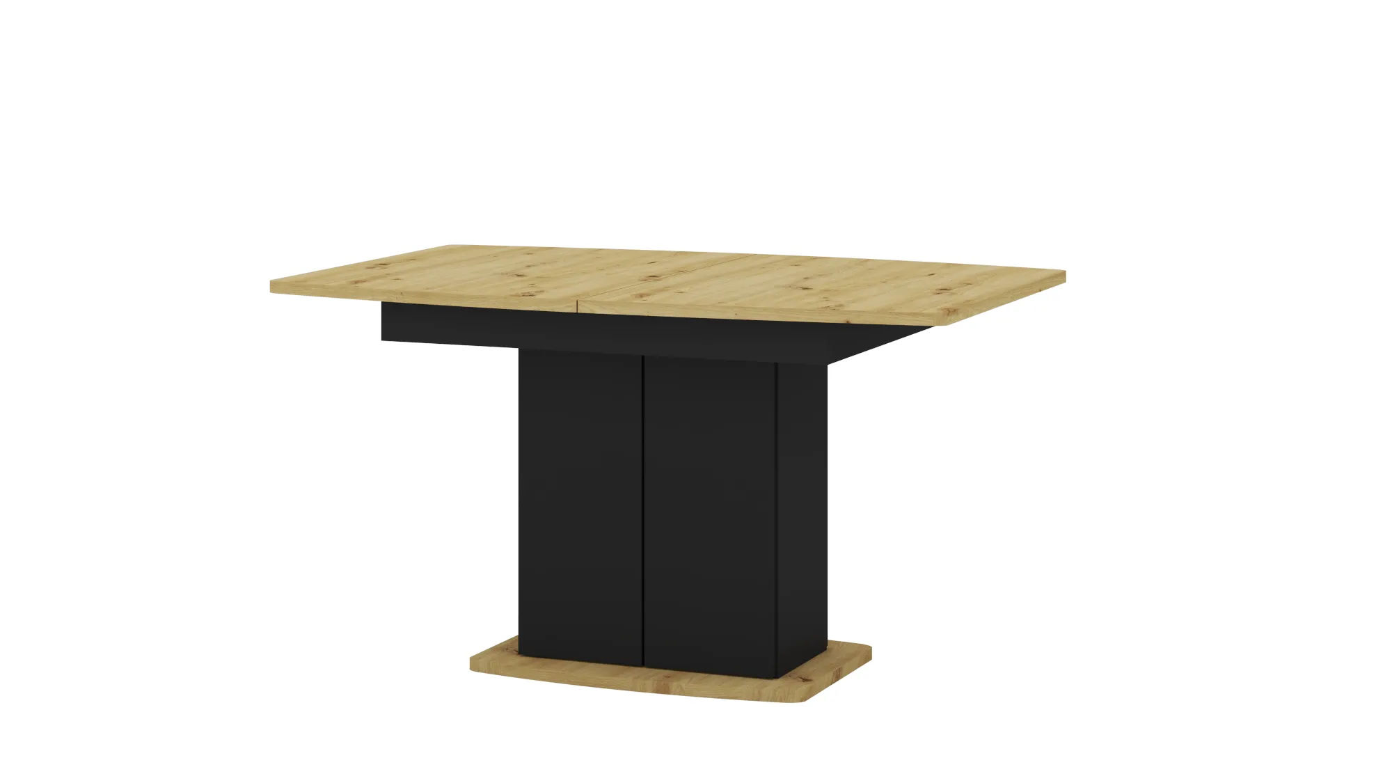 Jídelní rozkládací stůl Mons 140/210 cm dub Artisan/černý Jídelní rozkládací stůl Mons 140/210 cm dub Artisan/černý