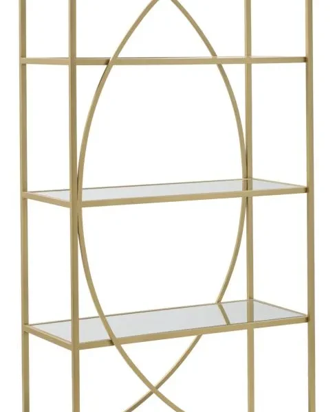 Knižnica Glamy 90 cm zlatá