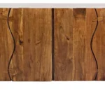 Komoda Avola 137 cm z masívu čierna/orech