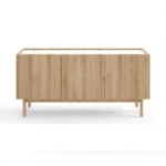 Komoda Boho La 144x68 cm dub riviéra/biely mramor