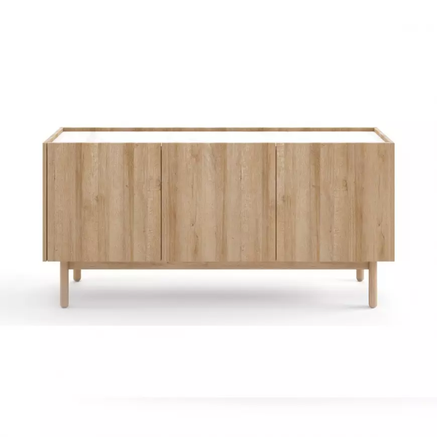 Komoda Boho La 144x68 cm dub riviéra/biely mramor Komoda Boho La 144x68 cm dub riviéra/biely mramor